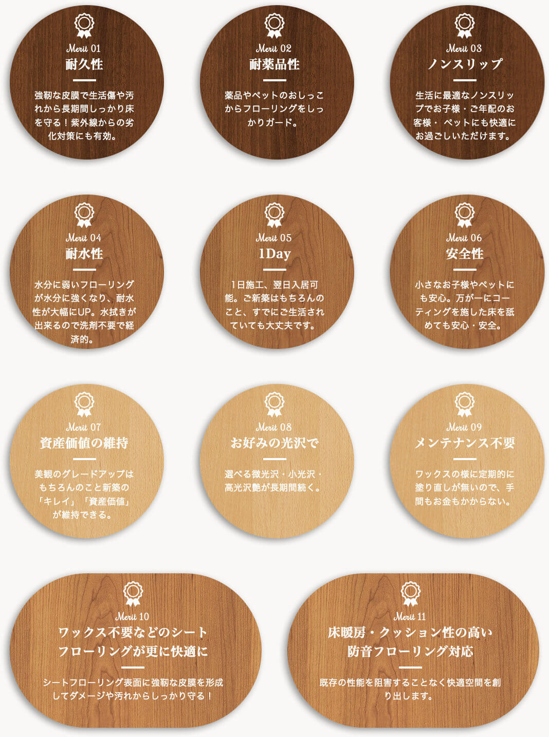 フロアコーティング共通メリット