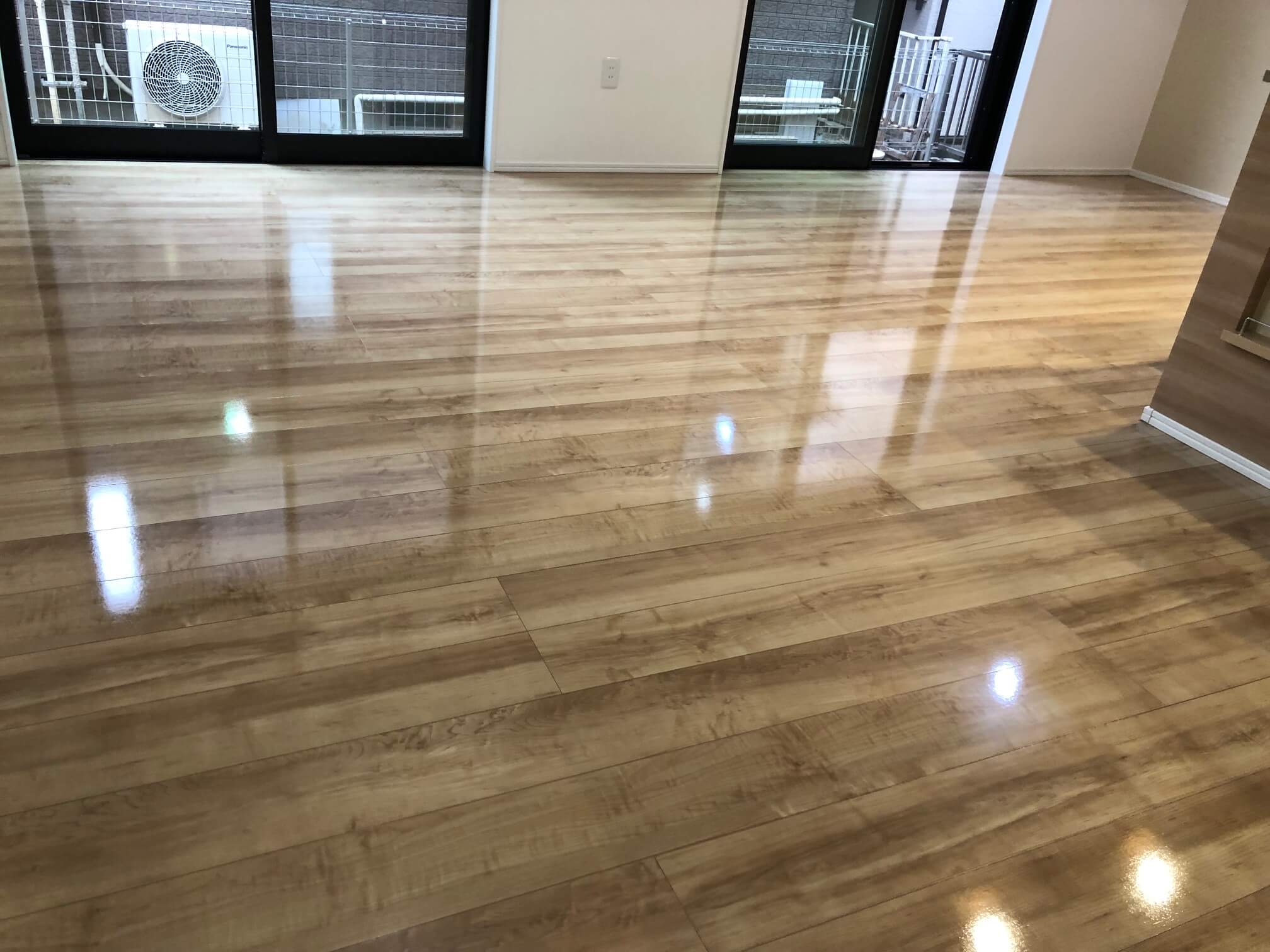 coatinghouse-fukuoka-fukuoka-shinchikukodate-after フロアコーティング施工事例 施工後|福岡県福岡市 ご新築戸建て H様邸 コーティングハウス シリコンフロアコーティング施工済み