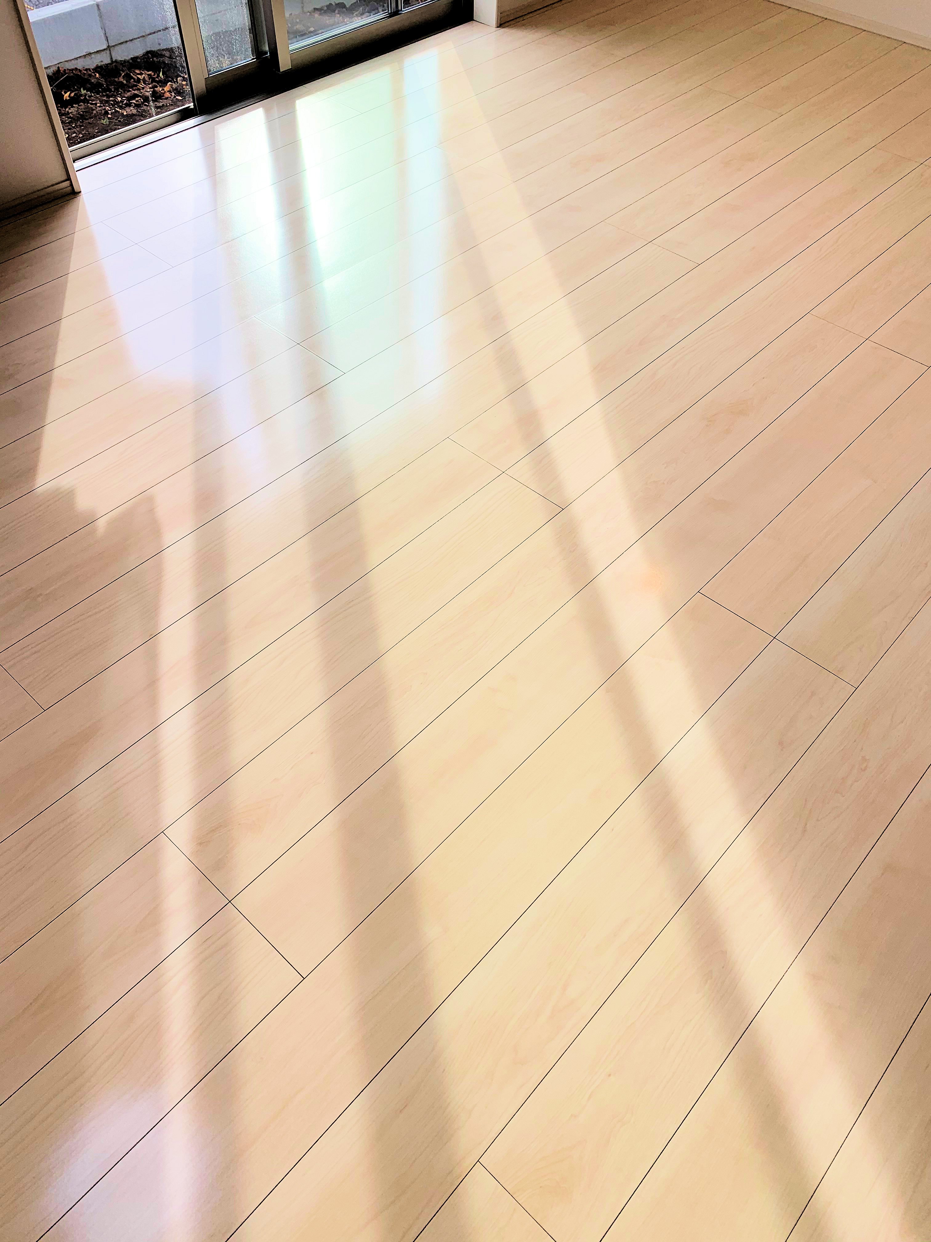 coatinghouse-fukuoka-fukuoka-shinchikukodate-after フロアコーティング施工事例 施工後|福岡県福岡市 ご新築戸建て H様邸 コーティングハウス ガラスフロアコーティング施工済み
