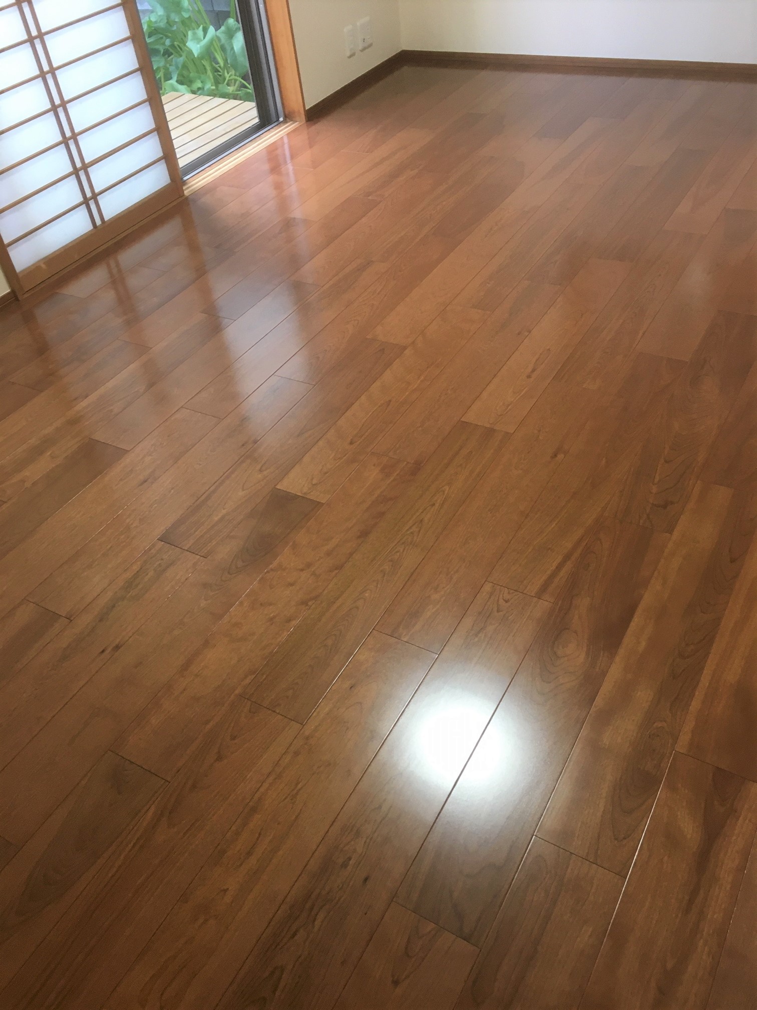 フロアコーティング施工事例 施工後｜東京都足立区 ご新築戸建て O様邸 コーティングハウス セラミックガラスフロアコーティング施工済み