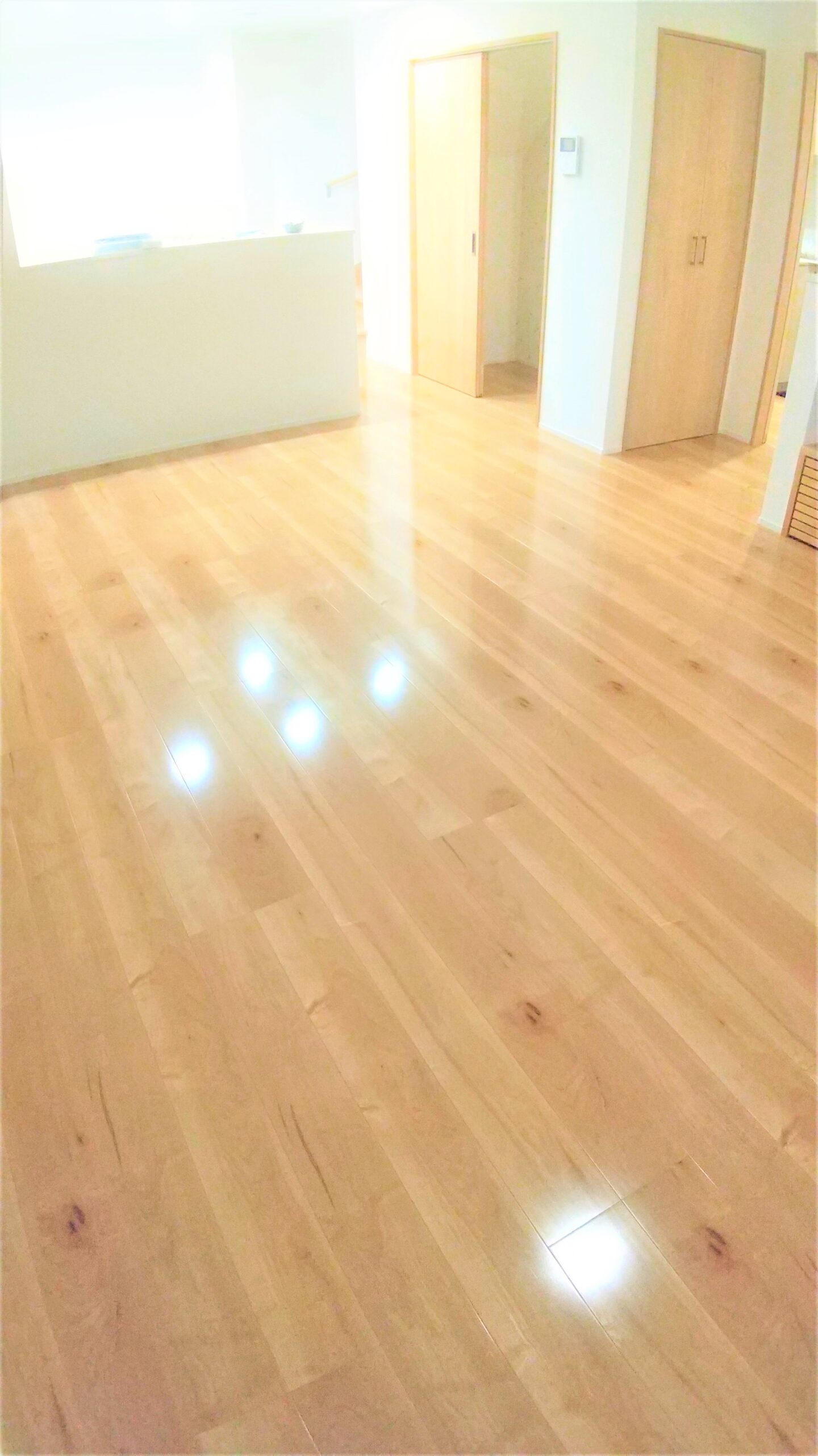 フロアコーティング施工事例 施工後｜福岡県北九州市 ご新築マンション S様邸 コーティングハウス シリコンフロアコーティング施工済み