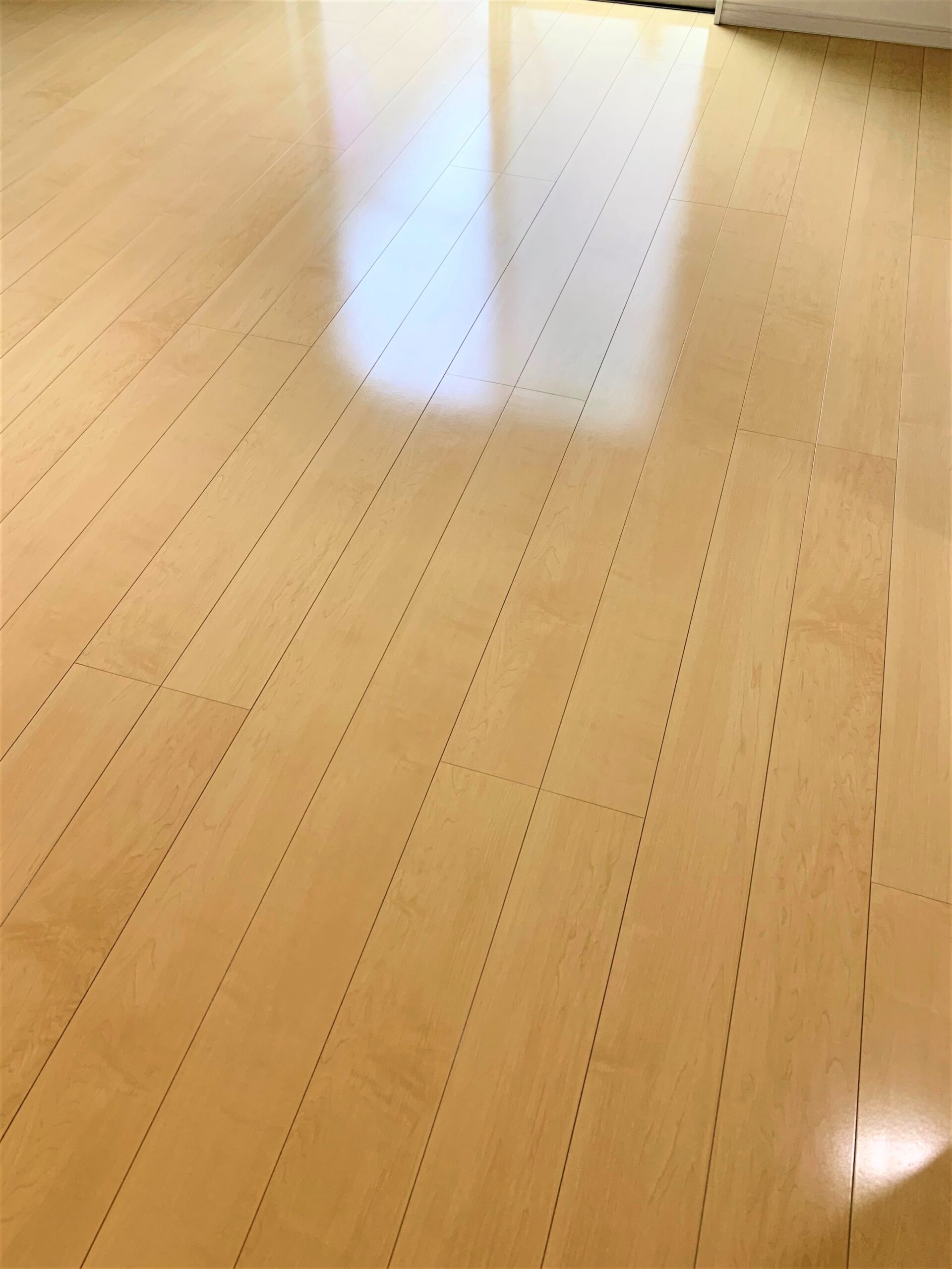 フロアコーティング施工事例 施工後｜東京都目黒区 ご新築マンション B様邸 コーティングハウス セラミックガラスフロアコーティング施工済み