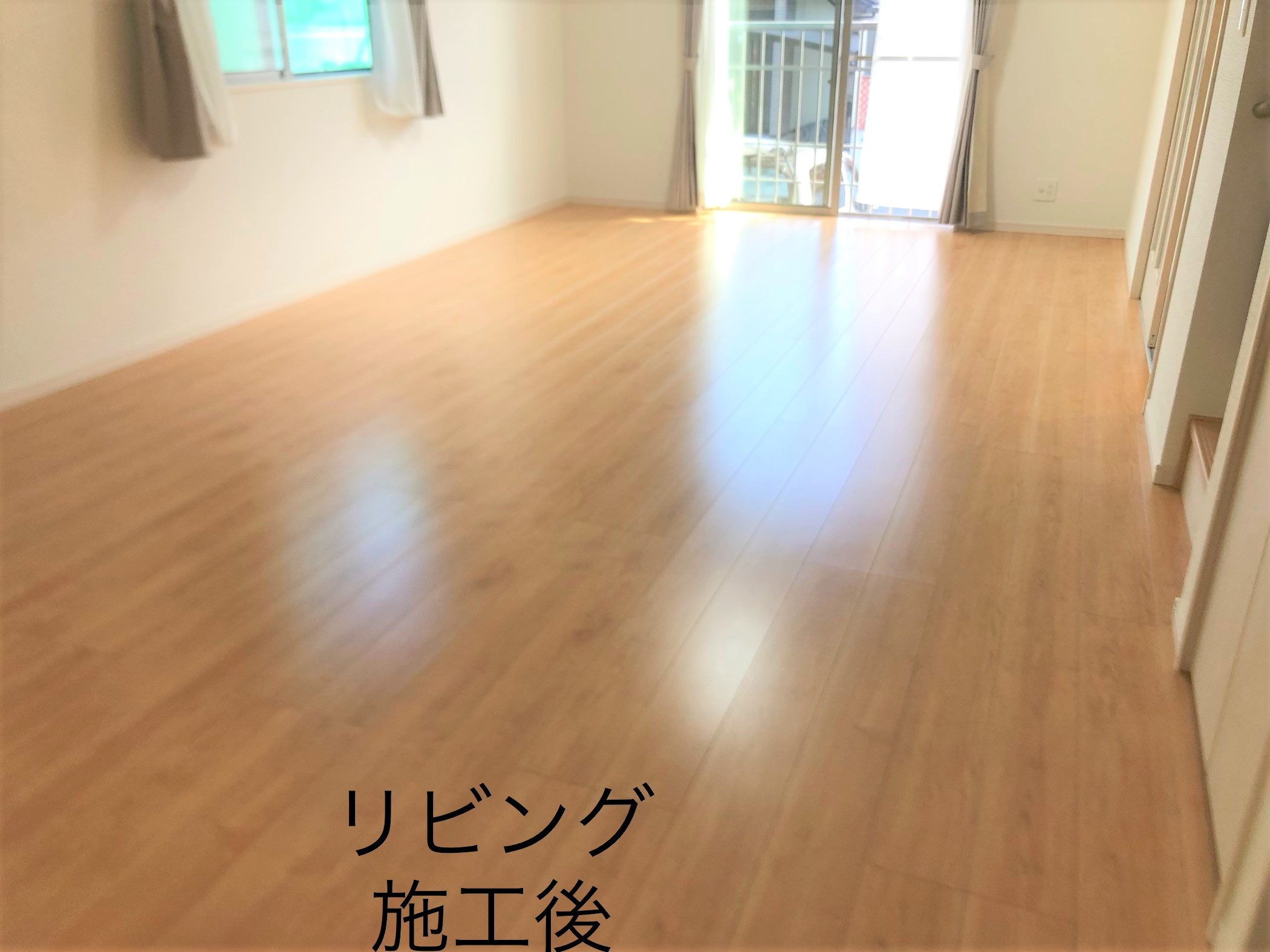 フロアコーティング施工事例 施工後｜東京都町 ご新築戸建て H様邸 コーティングハウス セラミックガラスフロアコーティング施工済み