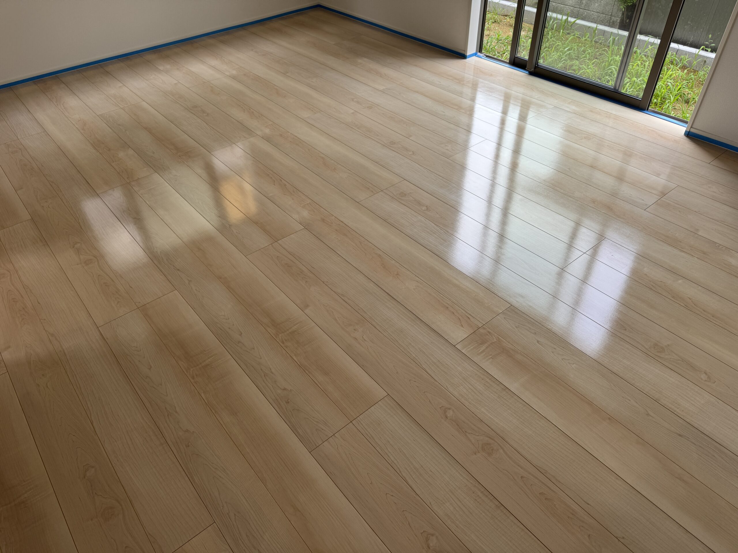 coatinghouse-fukuoka-fukuoka-shinchikukodate-after フロアコーティング施工事例 施工後|福岡県福岡市 ご新築戸建て L様邸 コーティングハウス シリコンフロアコーティング施工済み