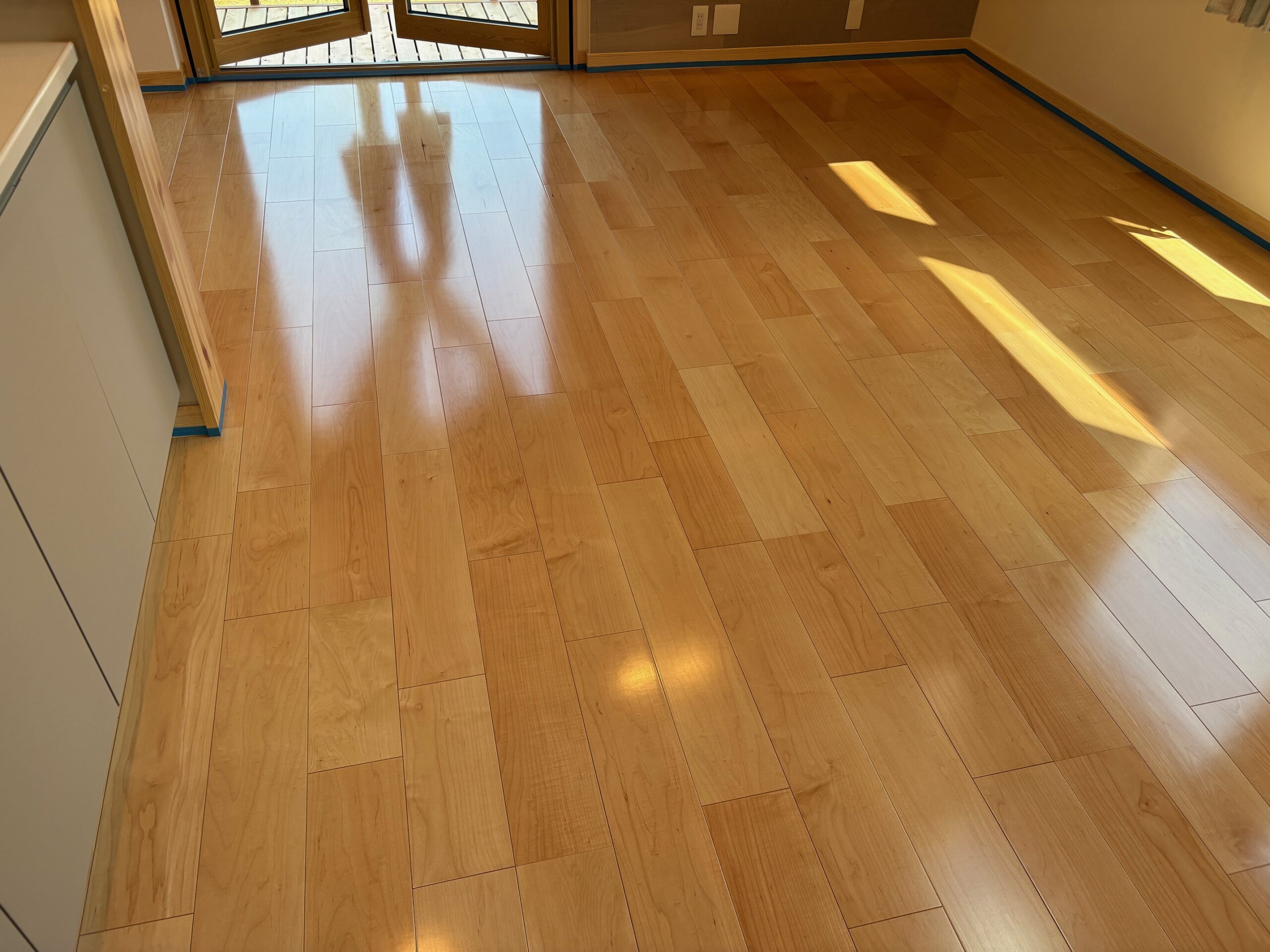 フロアコーティング施工事例 施工後｜福岡県福岡市 ご新築戸建て K様邸 コーティングハウス セラミックガラスフロアコーティング施工済み
