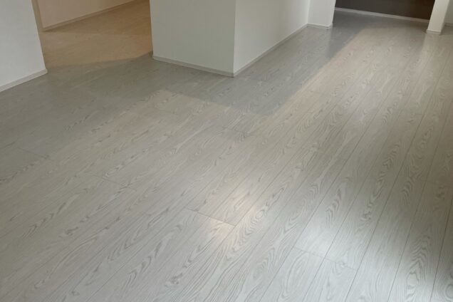 セラミックガラスフロアコーティングアレルコート微光沢_施工前