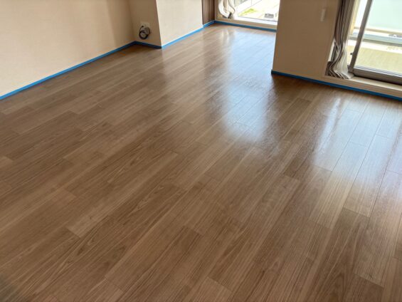 セラミックガラスフロアコーティング光沢_施工後