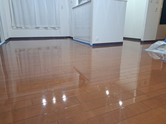 シリコンフロアコーティング_施工後