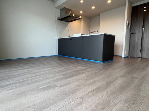 横浜市フロアコーティング施工事例 施工前|神奈川県横浜市 ご新築マンション K様邸の床の状態