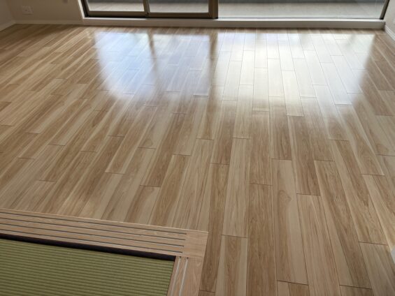 鹿児島フロアコーティング施工事例 施工後|鹿児島県鹿児島市 リノベーション済みマンション B様邸 コーティングハウス セラミックガラスフロアコーティング施工済み