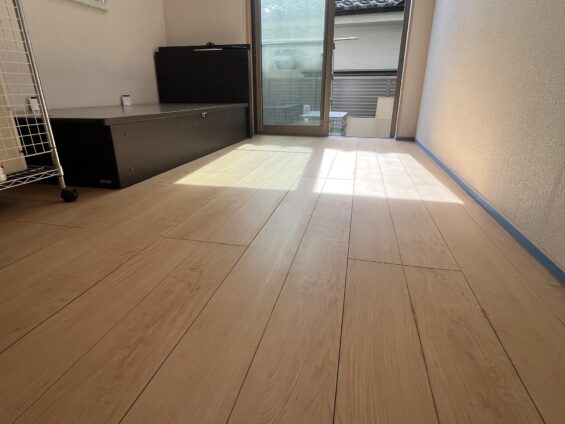 横浜市フロアコーティング施工事例 施工前|神奈川県横浜市 ご入居中戸建て S様邸の床の状態