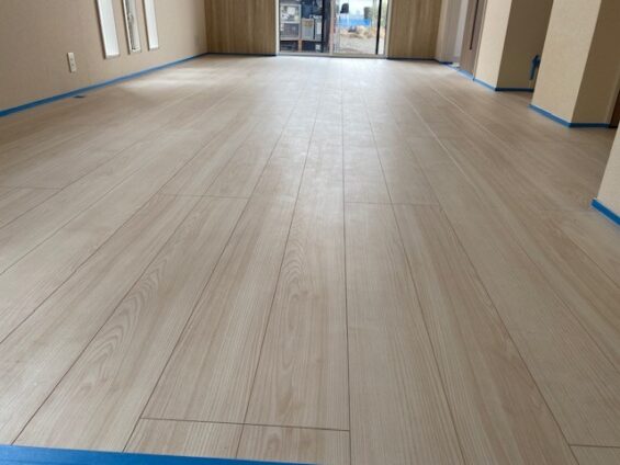 府中市フロアコーティング施工事例 施工前|東京都府中市 ご新築戸建て H様邸の床の状態