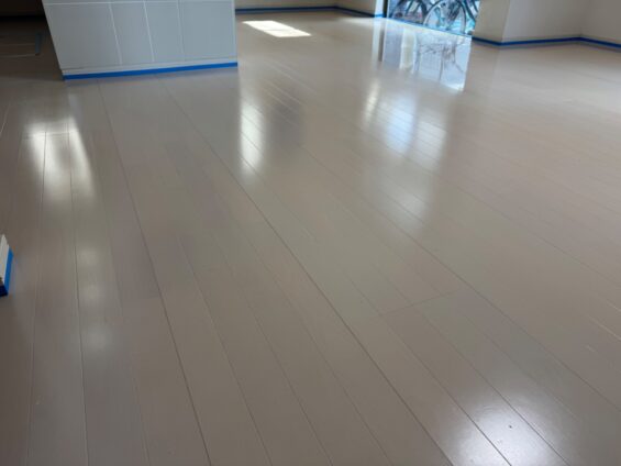 武蔵村フロアコーティング施工事例 施工前｜東京都武蔵村 ご入居中戸建て I様邸の床の状態