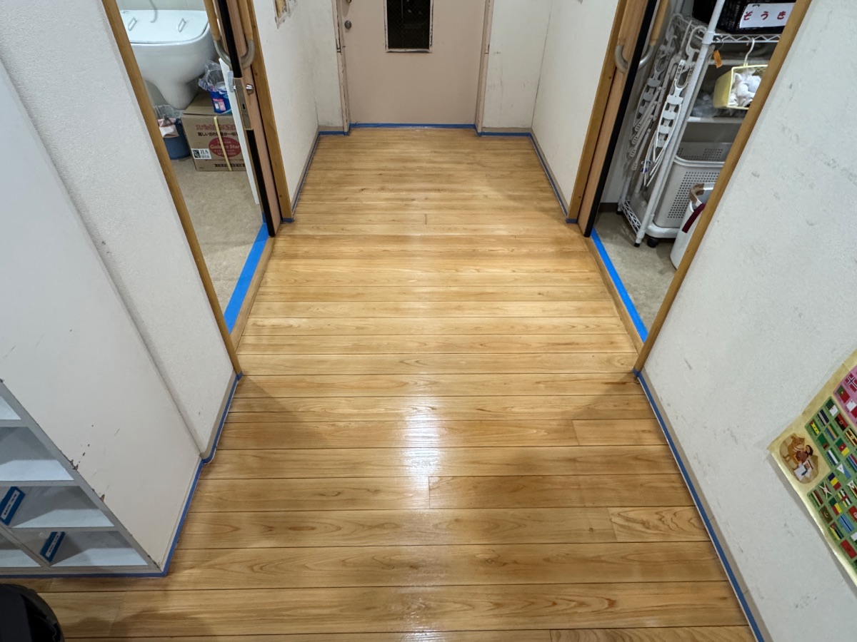 フロアサンディング施工事例 施工後｜東京都練馬区 保育施設 N様邸 コーティングハウス フロアサンディング施工済み