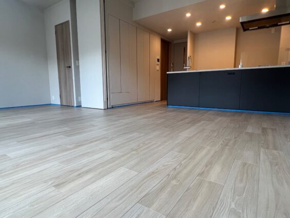 【施工前】東京都江戸川区 ご新築マンション Ｍ様邸 ガラスフロアコーティング施工事例 施工前の状態