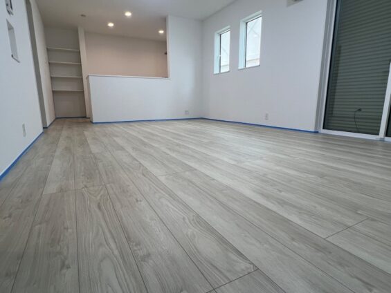 【施工前】茨城県筑西市 ご新築戸建て Ｌ様邸 シリコンフロアコーティング施工事例 施工前の状態