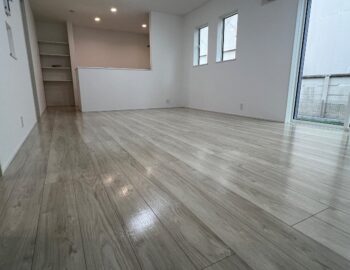 【施工後】茨城県筑西市 ご新築戸建て Ｌ様邸 シリコンフロアコーティング施工事例 コーティングハウス シリコンフロアコーティング施工済み