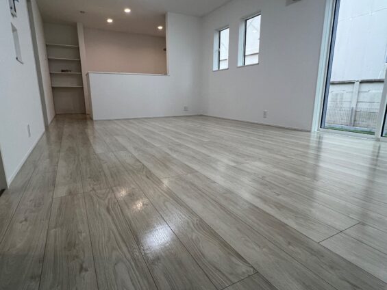 【施工後】茨城県筑西市 ご新築戸建て Ｌ様邸 シリコンフロアコーティング施工事例 コーティングハウス シリコンフロアコーティング施工済み