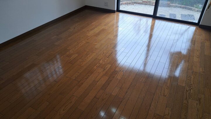 【施工後】千葉県八千代市 ご入居中戸建て Ｕ様邸 シリコンフロアコーティング施工事例 コーティングハウス シリコンフロアコーティング施工済み