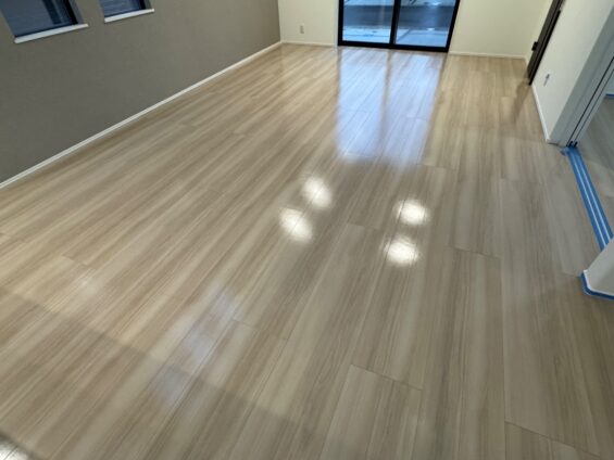 【施工後】千葉県八街市 ご新築戸建て Ｎ様邸 シリコンフロアコーティング施工事例 コーティングハウス シリコンフロアコーティング施工済み