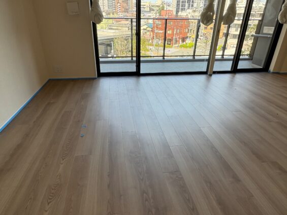 【施工前】東京都北区 ご新築マンション Ｏ様邸 ガラスフロアコーティング施工事例 施工前の状態