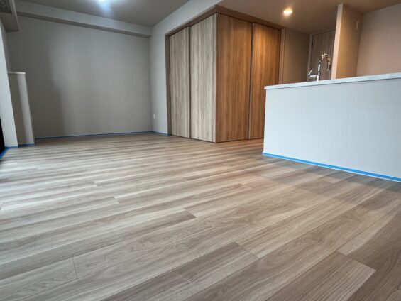 【施工前】東京都八王子市 ご新築マンション Ｓ様邸 ガラスフロアコーティング施工事例 施工前の状態