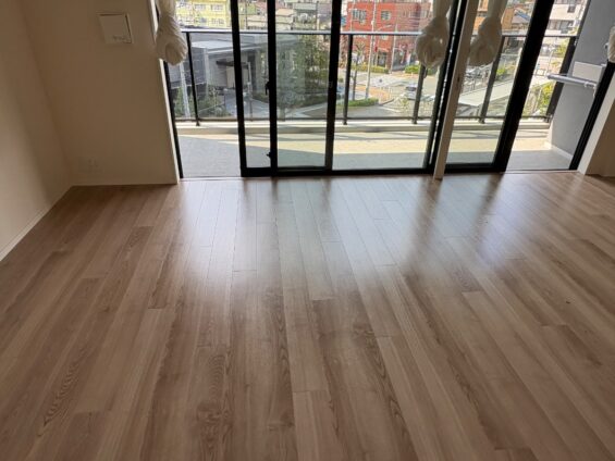 【施工後】東京都北区 ご新築マンション Ｏ様邸 ガラスフロアコーティング施工事例 コーティングハウス ガラスフロアコーティング施工済み