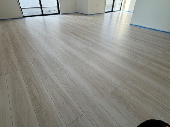 【施工前】栃木県宇都宮市 ご新築戸建て Ｌ様邸 シリコンフロアコーティング施工事例 施工前の状態