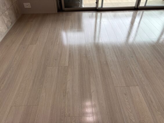 【施工後】栃木県宇都宮市 ご新築マンション Ｗ様邸 シリコンフロアコーティング施工事例 コーティングハウス シリコンフロアコーティング施工済み