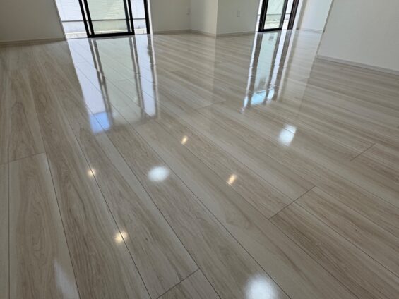 【施工後】栃木県宇都宮市 ご新築戸建て Ｌ様邸 シリコンフロアコーティング施工事例 コーティングハウス シリコンフロアコーティング施工済み