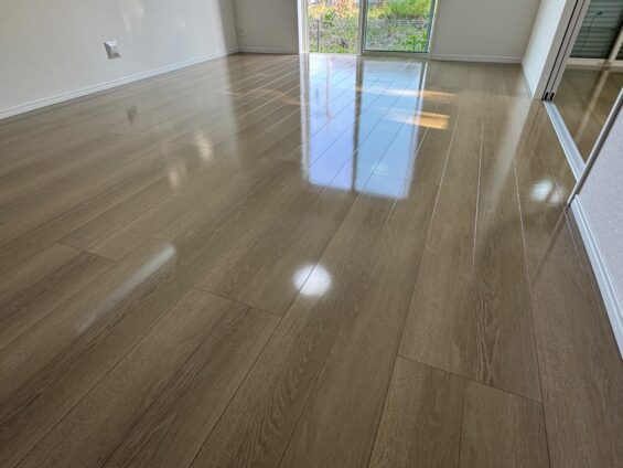 【施工後】栃木県宇都宮市 ご新築戸建て Ｌ様邸 シリコンフロアコーティング施工事例 コーティングハウス シリコンフロアコーティング施工済み