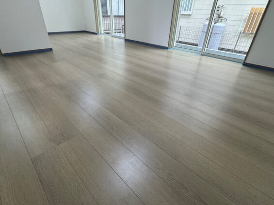 福岡市フロアコーティング施工事例 施工前｜福岡県福岡市 ご新築戸建て L様邸の床の状態