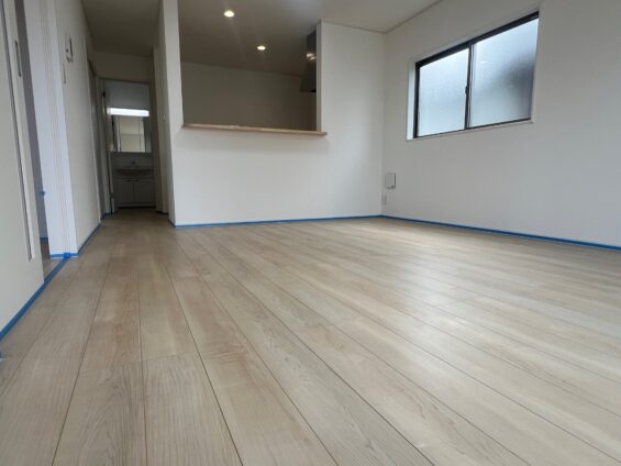 福岡市フロアコーティング施工事例 施工前｜福岡県福岡市 ご新築戸建て L様邸の床の状態