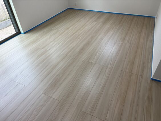 福岡市フロアコーティング施工事例 施工前｜福岡県福岡市 ご新築戸建て L様邸の床の状態