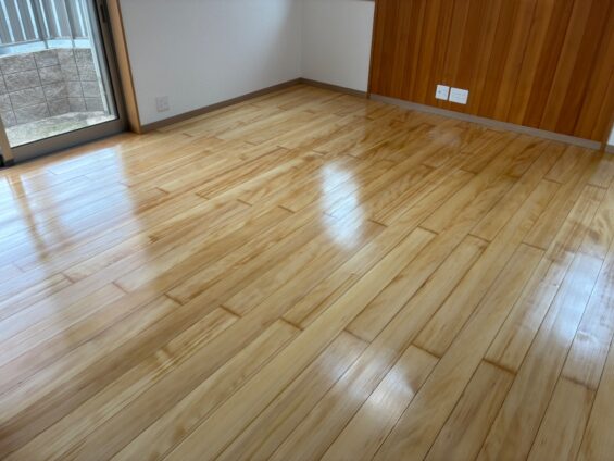 【施工後】山口県山口市 中古戸建て Ｓ様邸 フロアサンディング施工事例 コーティングハウス フロアサンディング施工済み