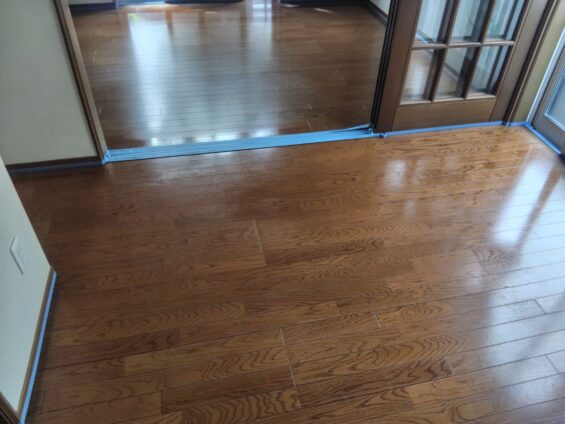 【施工前】東京都江戸川区 ご入居中戸建て Ｕ様邸 セラミックガラスフロアコーティング施工事例 施工前の状態