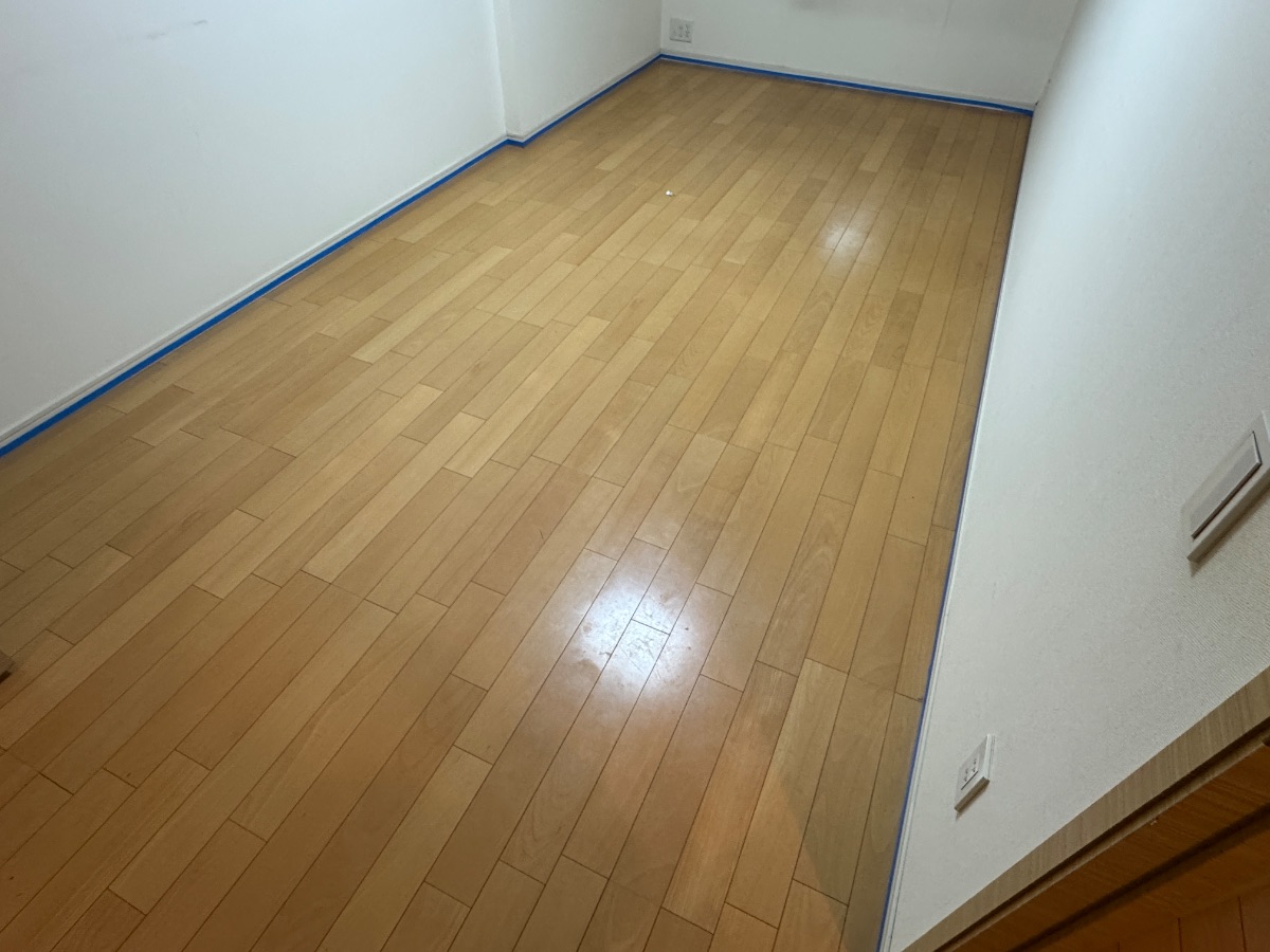 フロアコーティング施工事例 施工前｜千葉県浦安市 中古マンション Y様邸の床の状態