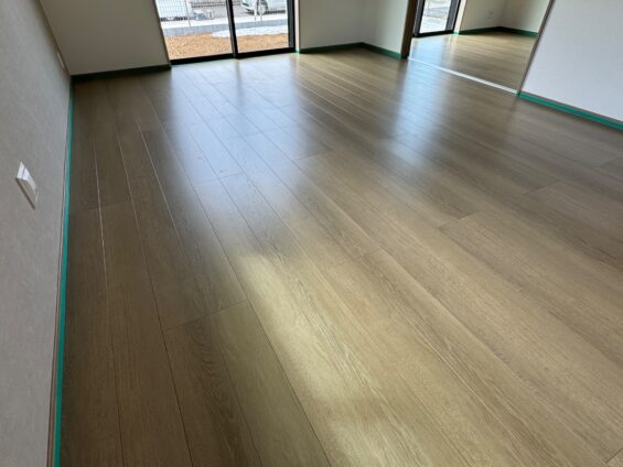 福岡市フロアコーティング施工事例 施工前|福岡県福岡市 ご新築戸建て L様邸の床の状態
