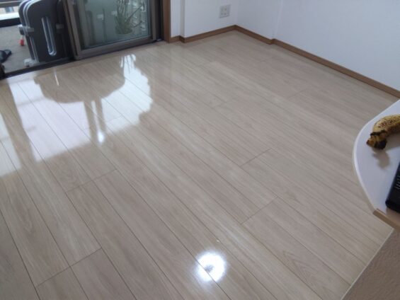 足立区フロアコーティング施工事例 施工後|東京都足立区 ご入居中マンション S様邸 コーティングハウス シリコンフロアコーティング施工済み