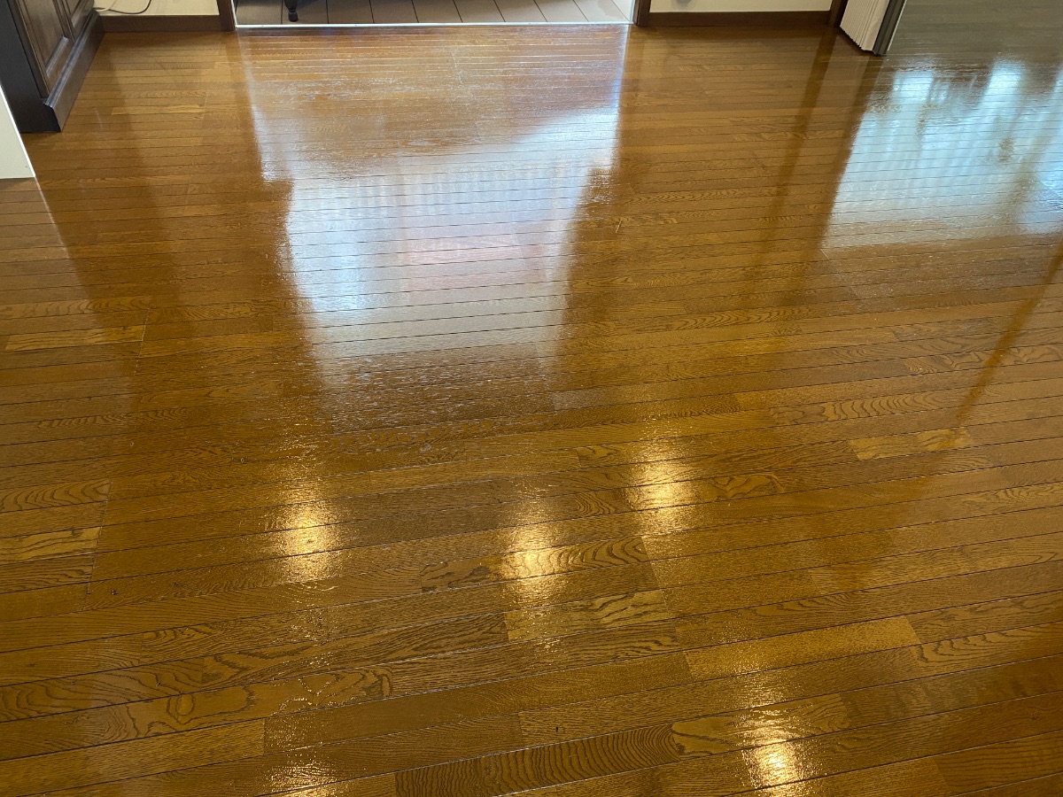 フロアコーティング施工事例 施工後｜東京都練馬区 ご入居中戸建て T様邸 コーティングハウス UVフロアコーティング施工済み