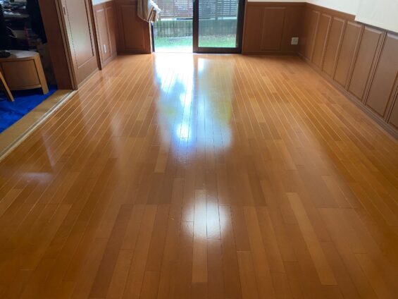 【施工後】神奈川県相模原市 ご入居中戸建て Ｈ様邸 ガラスフロアコーティング施工事例 コーティングハウス ガラスフロアコーティング施工済み