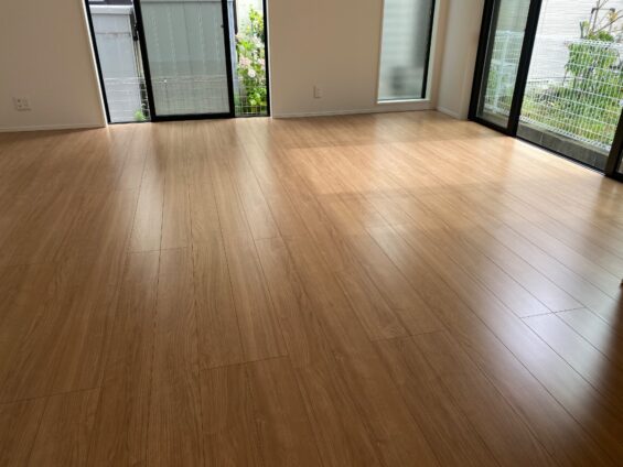 【施工後】神奈川県横浜市 ご新築戸建て Ｋ様邸 ガラスフロアコーティング施工事例 コーティングハウス ガラスフロアコーティング施工済み