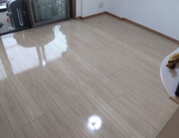 【施工後】東京都足立区 ご入居中マンション Ｓ様邸 シリコンフロアコーティング施工事例 コーティングハウス シリコンフロアコーティング施工済み