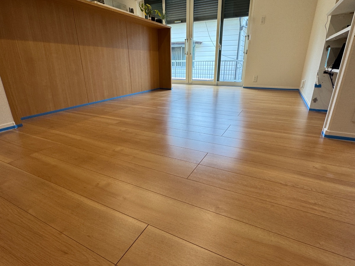 coatinghouse-fukuoka-fukuoka-nyukyokodate-before フロアコーティング施工事例 施工前|福岡県福岡市 ご入居中戸建て T様邸の床の状態