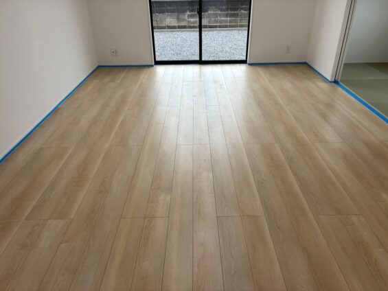 福岡市フロアコーティング施工事例 施工前｜福岡県福岡市 ご新築戸建て L様邸の床の状態