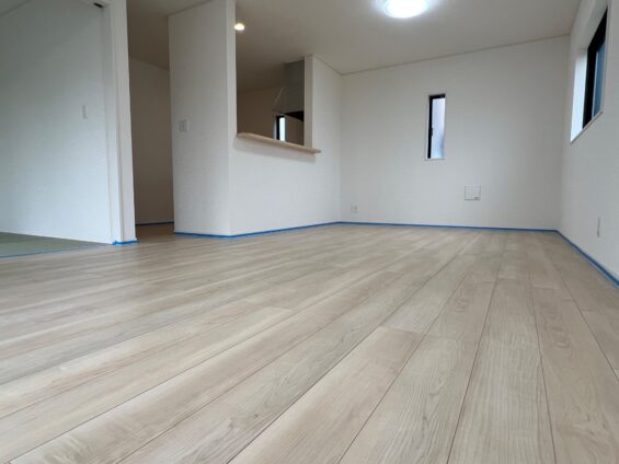鹿児島フロアコーティング施工事例 施工前｜鹿児島県鹿児島市 ご新築戸建て L様邸の床の状態