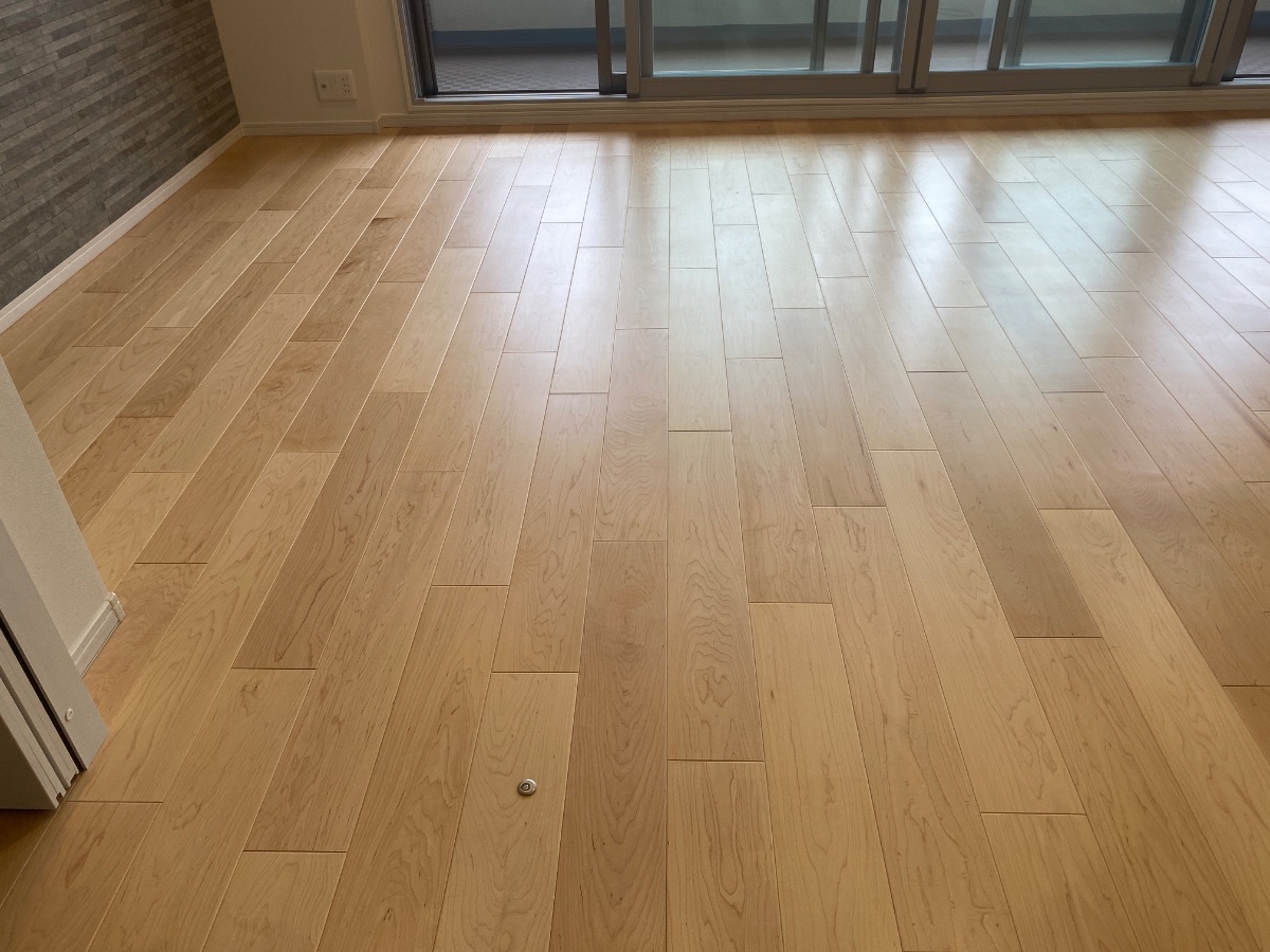 フロアコーティング施工事例 施工後｜東京都荒川区 マンション K様邸 コーティングハウス ワンニャンすべらん施工済み