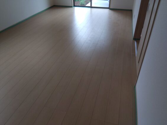 【施工前】埼玉県桶川市 ご新築戸建て Ｓ様邸 ガラスフロアコーティング施工事例 施工前の状態