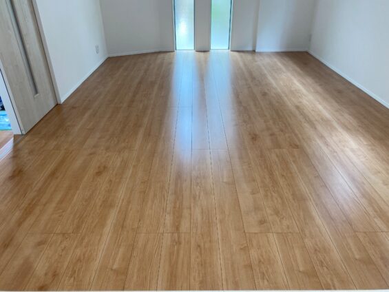 【施工後】神奈川県藤沢市 ご新築戸建て Ｓ様邸 ガラスフロアコーティング施工事例 コーティングハウス ガラスフロアコーティング施工済み