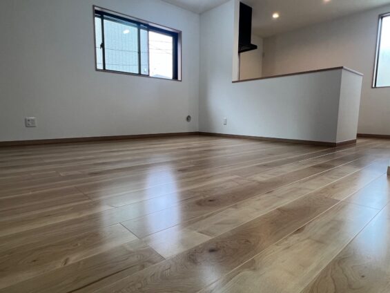 【施工後】神奈川県鎌倉市 ご新築戸建て Ｉ様邸 ガラスフロアコーティング施工事例 コーティングハウス ガラスフロアコーティング施工済み